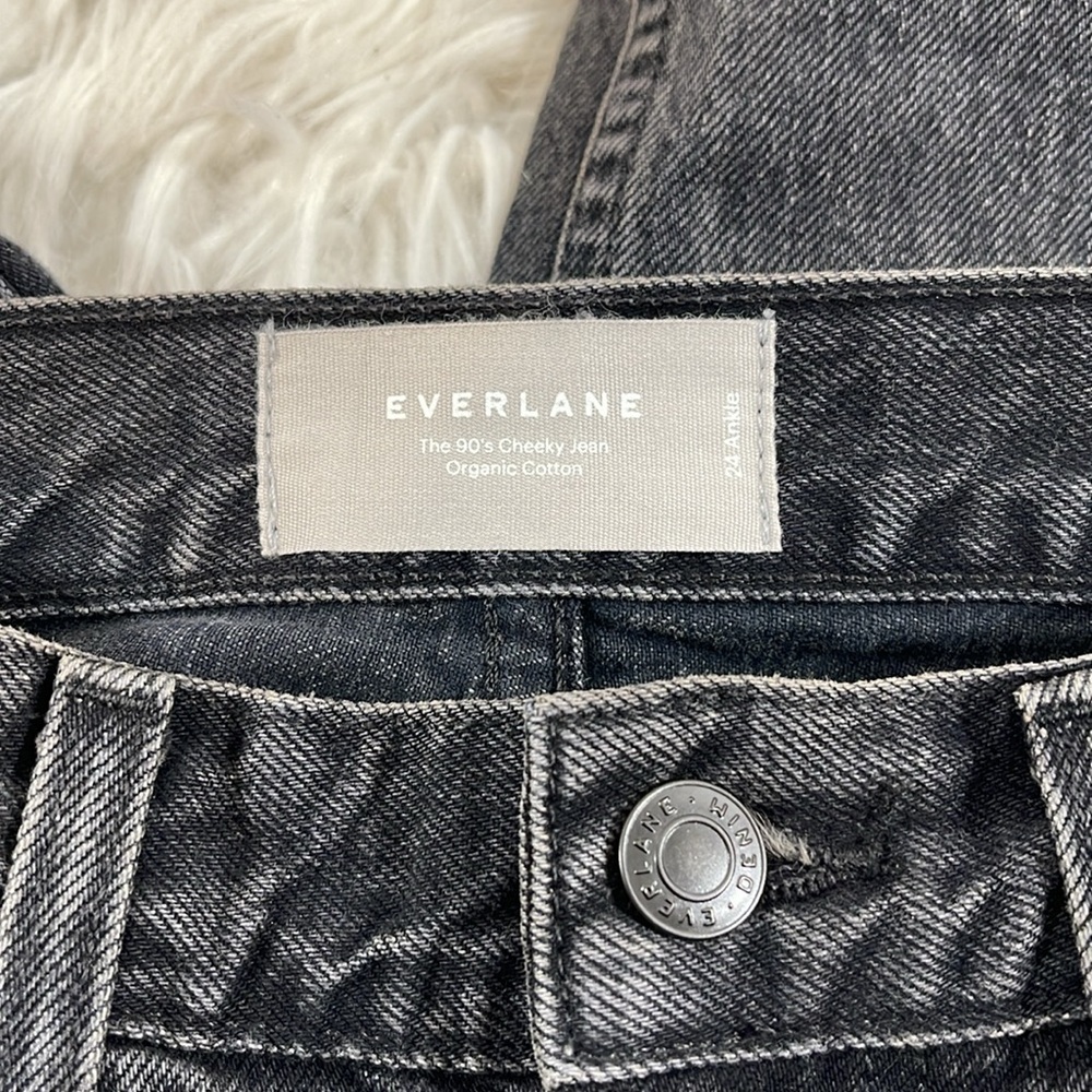 EVERLANE The ’90s Cheeky Denim Jean ORGANIC Cotton Size 24 Ankle NEW - Picture 10 of 16